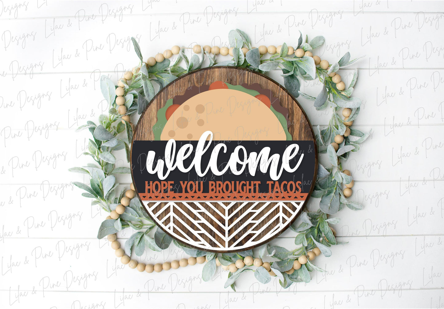 Taco welcome sign SVG, southwest style sign, Mexican food svg, cinco de mayo SVG, funny door hanger SVG, Glowforge Svg, laser cut file