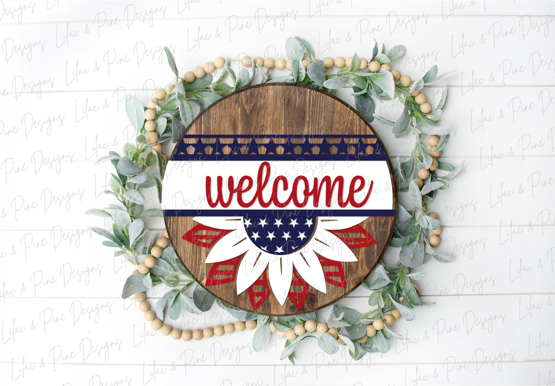 July 4th sign bundle, patriotic door hanger SVG, Independence Day welcome sign, Fourth of July porch decor, glowforge SVG, laser cut file