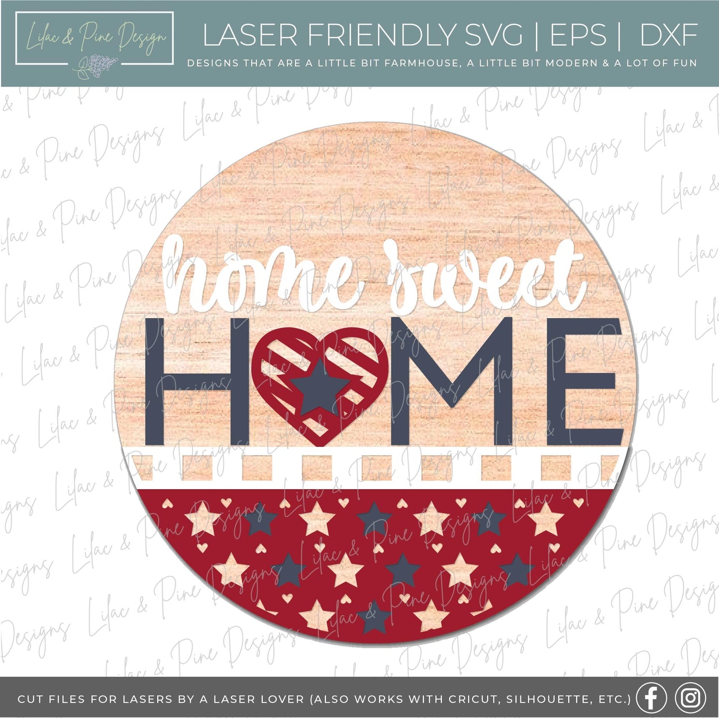 July 4th sign bundle, patriotic door hanger SVG, Independence Day welcome sign SVG, Fourth of July porch sign, glowforge svg, laser cut file
