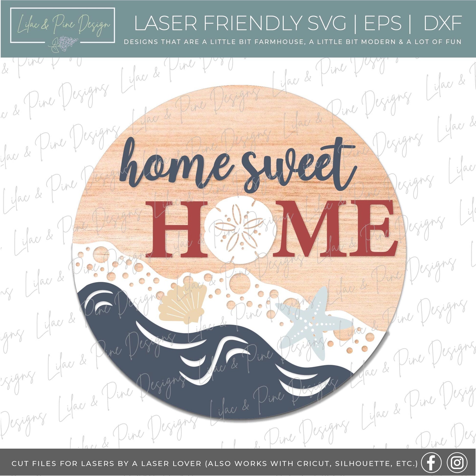 Tropical summer SVG bundle, summertime svg, round door hanger, beach house welcome sign SVG, flamingo porch sign, glowforge, laser cut file