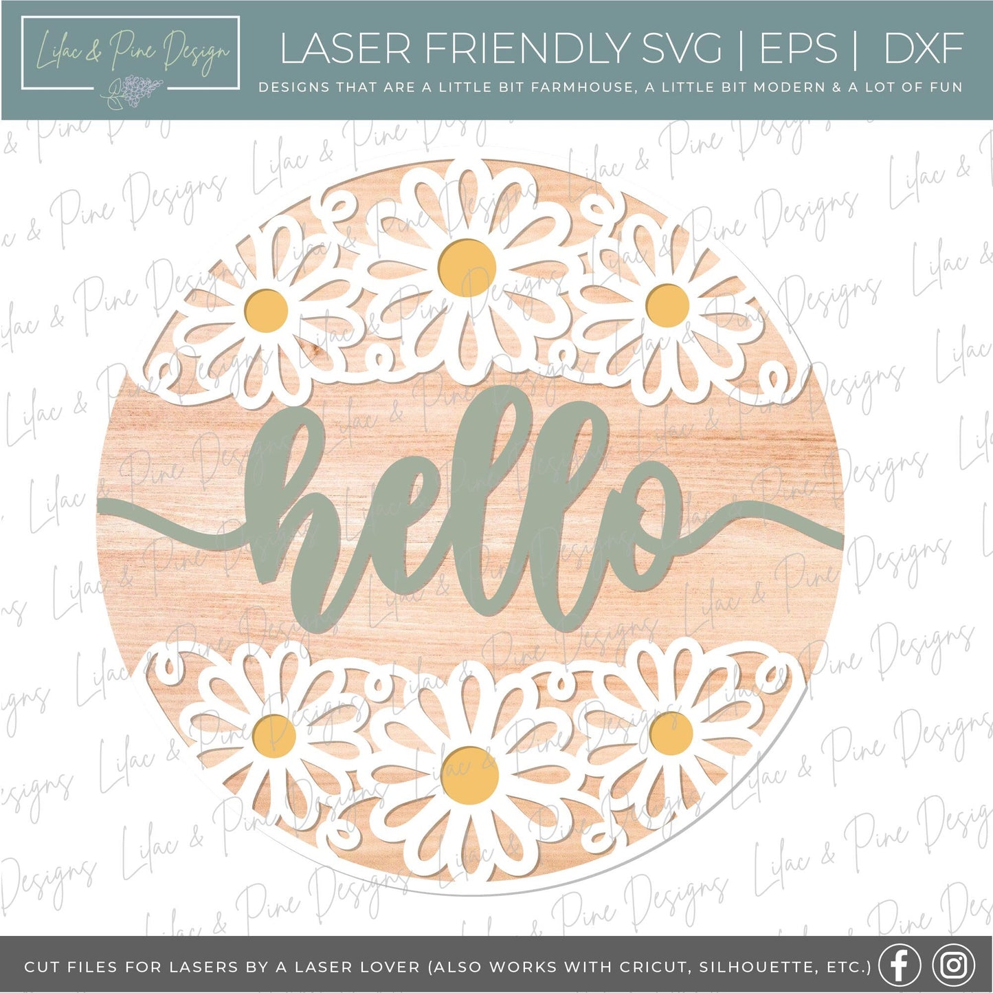 Daisy sign bundle, summer floral door hanger SVG, flower welcome sign, black eyed susan decor, fall svg, glowforge SVG, laser cut file
