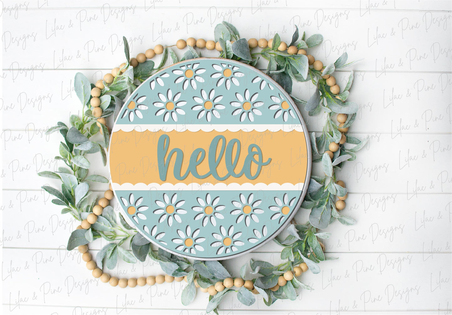 Daisy door hanger SVG, black eyed Susan sign, summer hello SVG, floral porch decor, flower welcome sign, Glowforge SVG, laser cut file