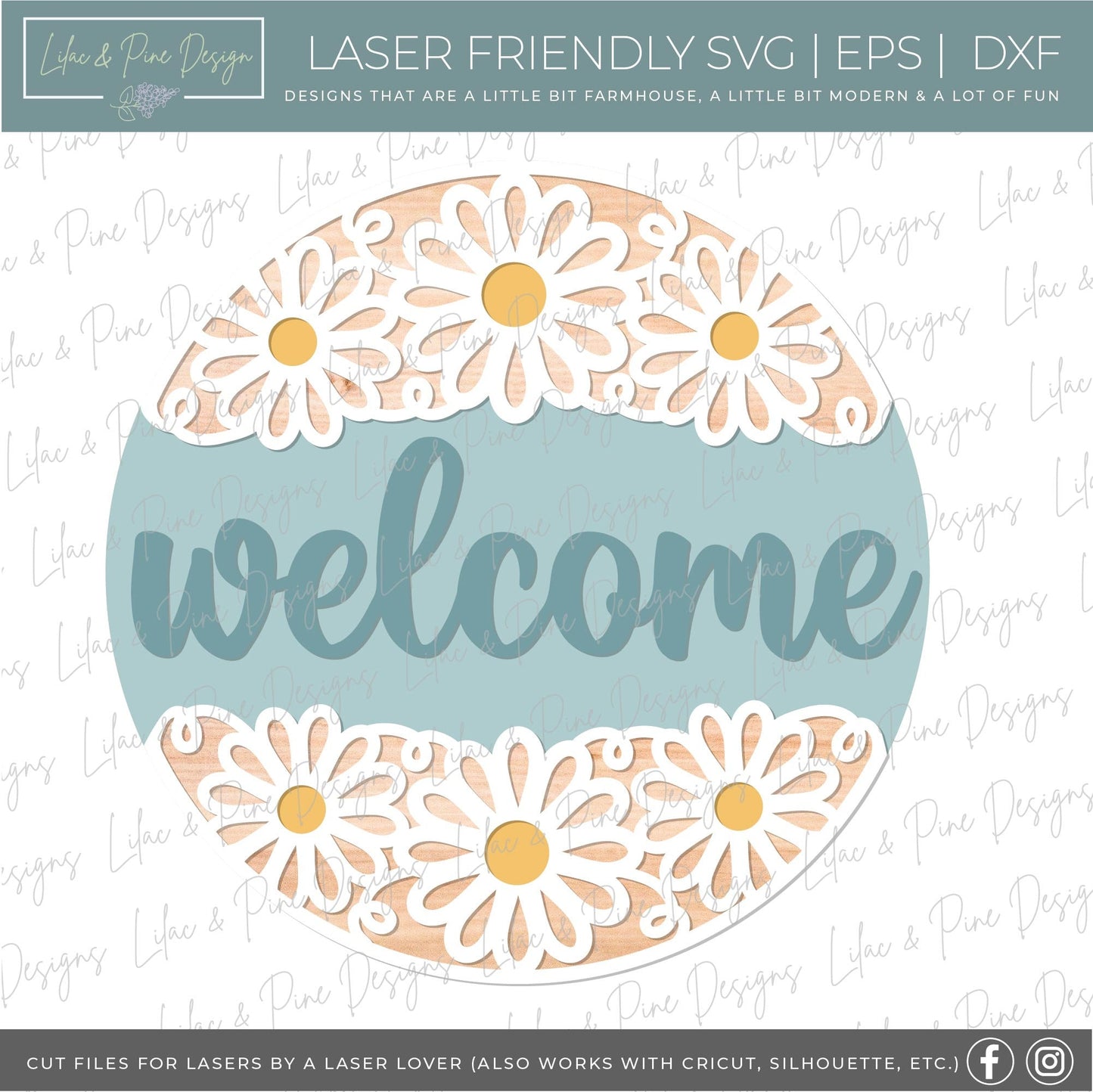 Daisy sign bundle, summer floral door hanger SVG, flower welcome sign, black eyed susan decor, fall svg, glowforge SVG, laser cut file