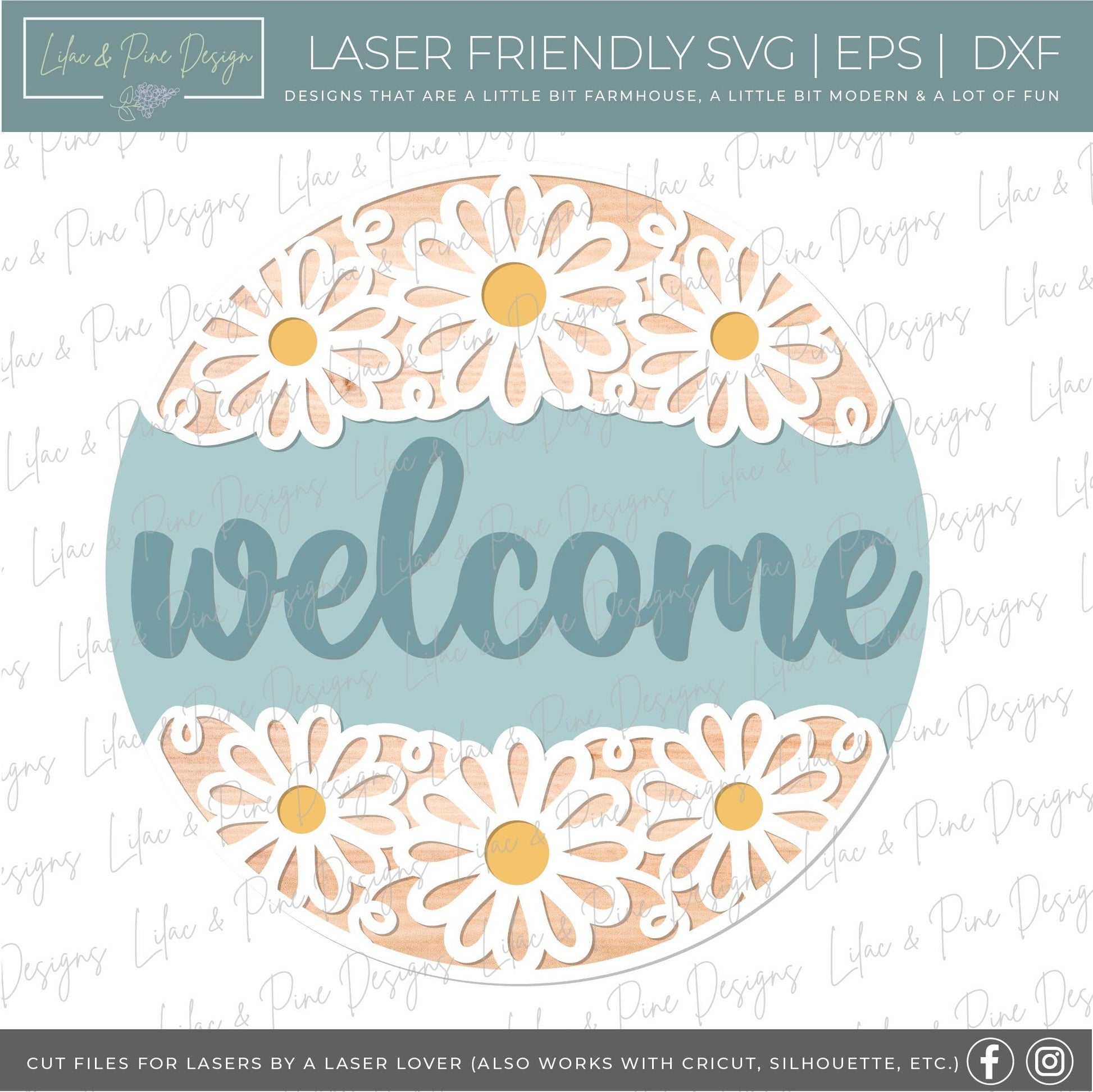 Daisy sign bundle, summer floral door hanger SVG, flower welcome sign, black eyed susan decor, fall svg, glowforge SVG, laser cut file