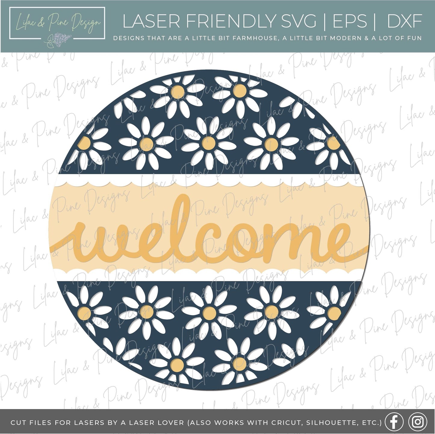 Daisy sign bundle, summer floral door hanger SVG, flower welcome sign, black eyed susan decor, fall svg, glowforge SVG, laser cut file