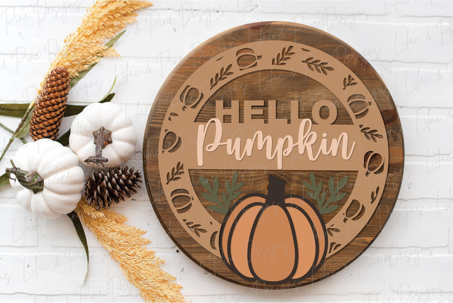 Pumpkin door hanger SVG, Fall door hanger, Help Pumpkin sign, Pumpkin welcome sign SVG, fall decor, Glowforge laser SVG, laser cut file