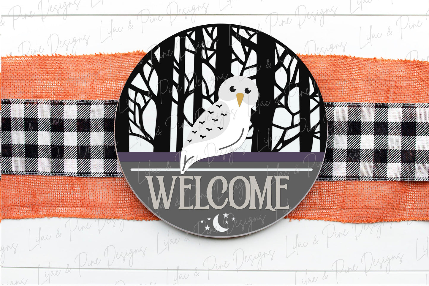 Halloween owl sign, Halloween door hanger SVG, Spooky welcome sign SVG, Halloween decor, witch hat owl svg, Glowforge Svg, laser cut file