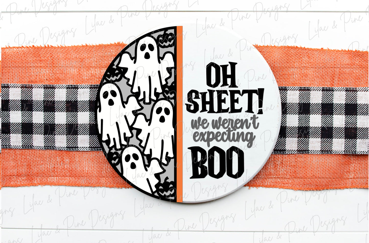 Funny Halloween sign, Ghost door hanger SVG, Halloween welcome sign, Halloween decor, Oh sheet SVG, Boo svg, Glowforge Svg, laser cut file