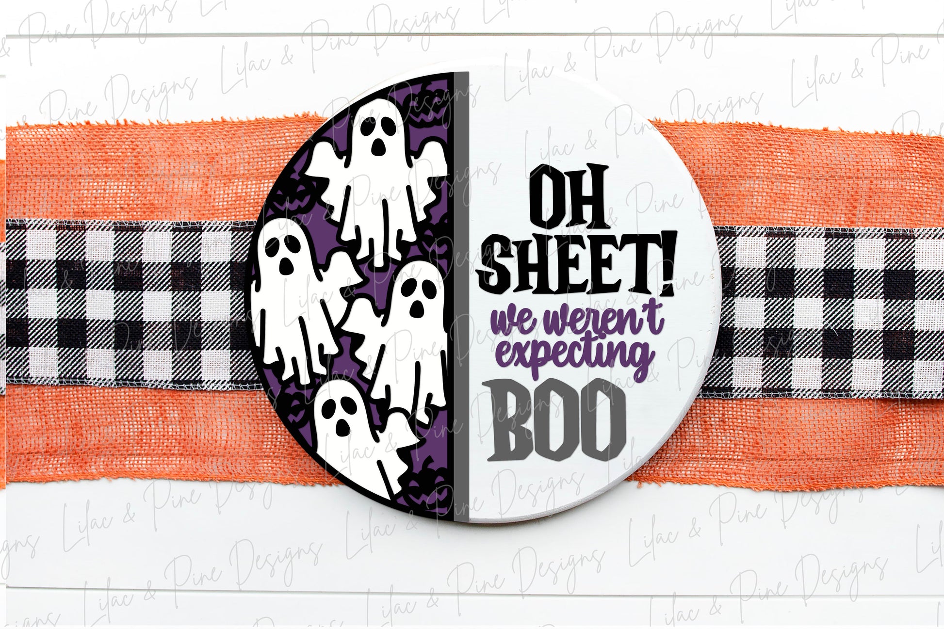Funny Halloween sign, Ghost door hanger SVG, Halloween welcome sign, Halloween decor, Oh sheet SVG, Boo svg, Glowforge Svg, laser cut file