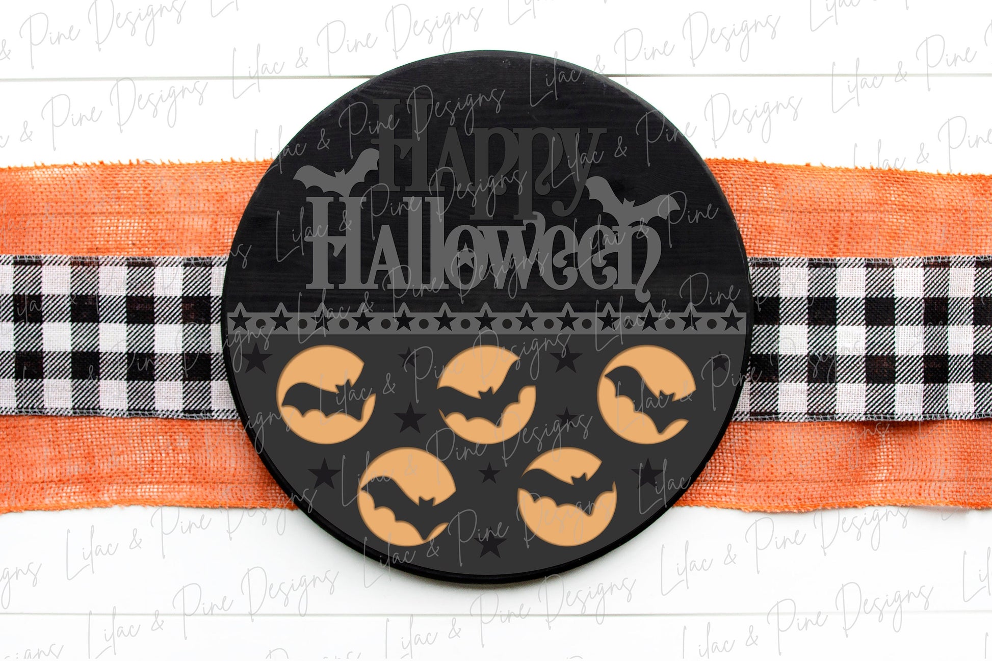 Halloween bat sign, Happy Halloween door hanger SVG, bat welcome sign SVG, Halloween decor, full moon svg, Glowforge Svg, laser cut file