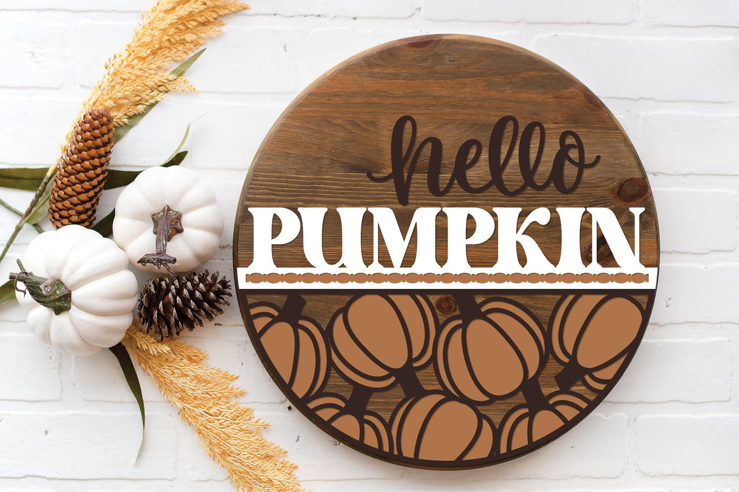 Pumpkin door hanger SVG, Fall door hanger, Help Pumpkin sign, Pumpkin welcome sign SVG, fall decor, Glowforge laser SVG, laser cut file