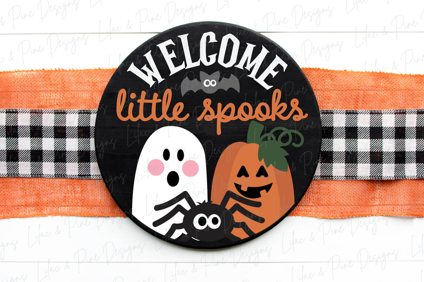 Halloween door hanger SVG, boos and ghouls sign, Ghost welcome sign SVG, little spooks sign, Halloween decor, Glowforge SVG, laser cut file