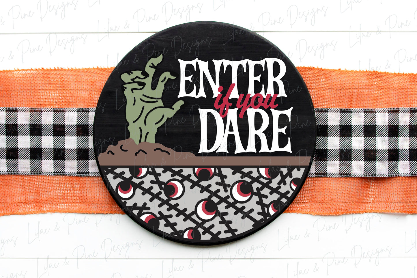 Enter if you Dare sign, zombie door hanger SVG, Halloween welcome sign, Halloween decor, Monster sign SVG, Glowforge Svg, laser cut file