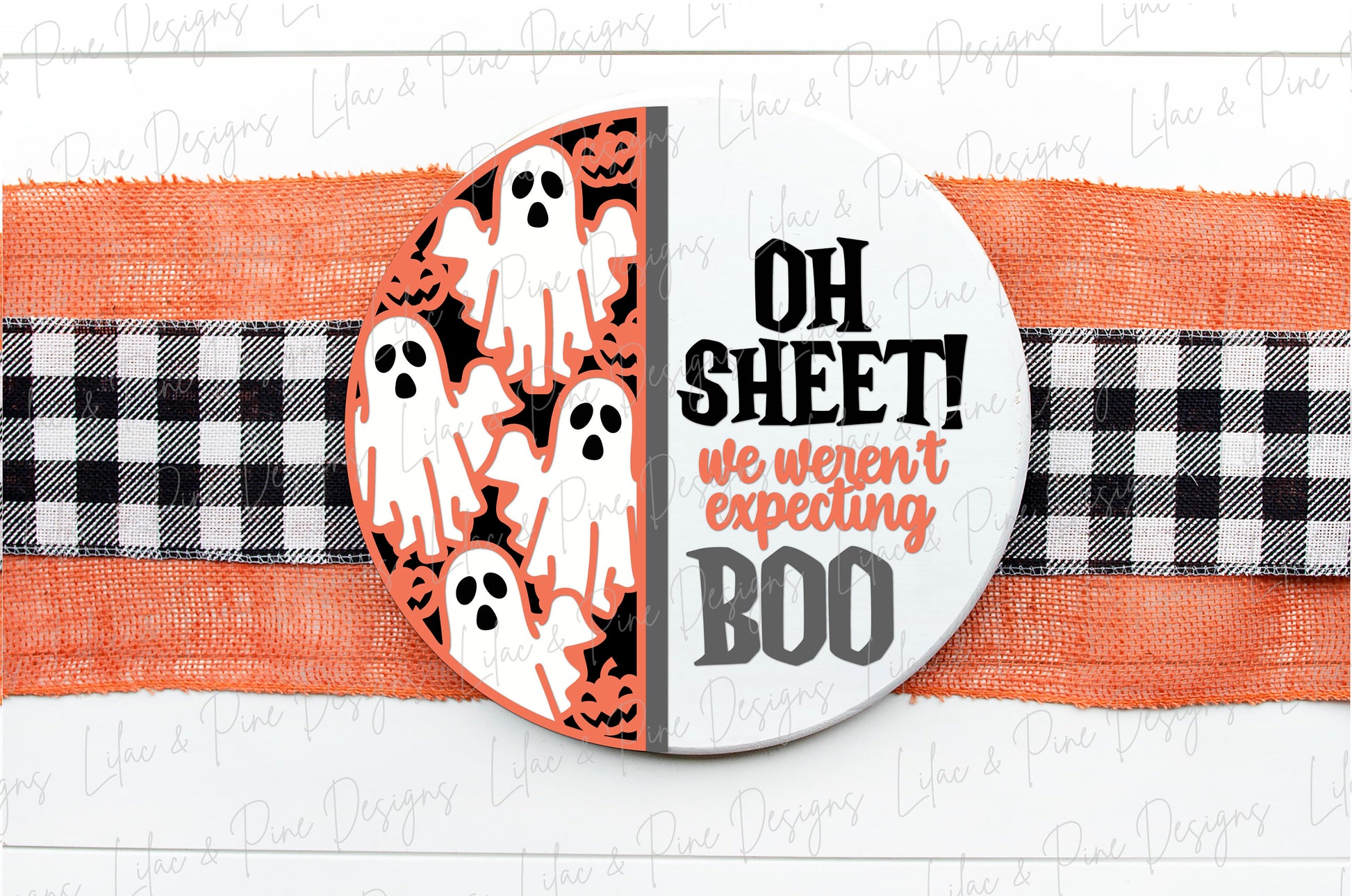 Funny Halloween sign, Ghost door hanger SVG, Halloween welcome sign, Halloween decor, Oh sheet SVG, Boo svg, Glowforge Svg, laser cut file