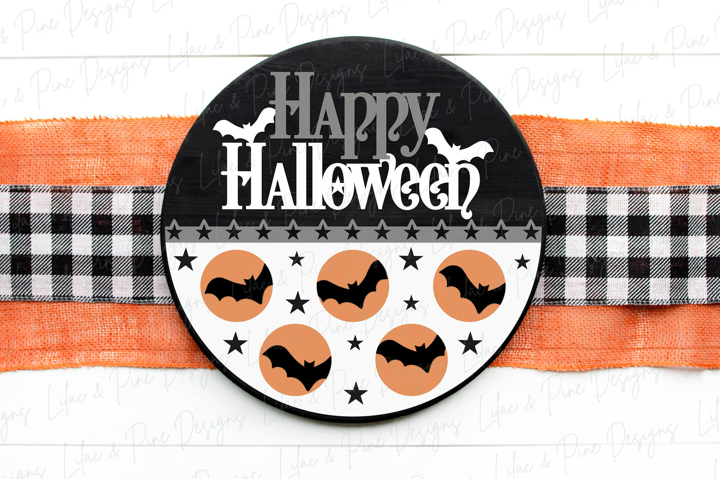 Halloween bat sign, Happy Halloween door hanger SVG, bat welcome sign SVG, Halloween decor, full moon svg, Glowforge Svg, laser cut file