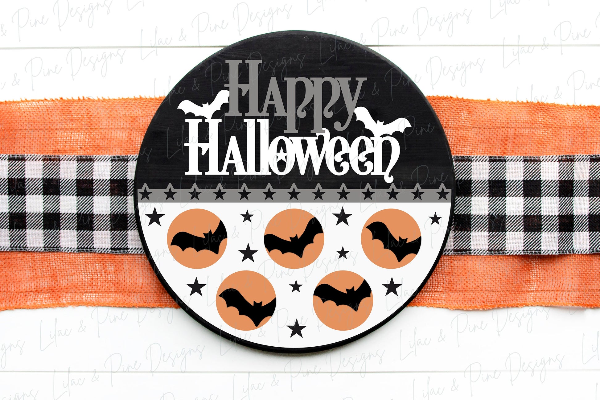 Halloween bat sign, Happy Halloween door hanger SVG, bat welcome sign SVG, Halloween decor, full moon svg, Glowforge Svg, laser cut file