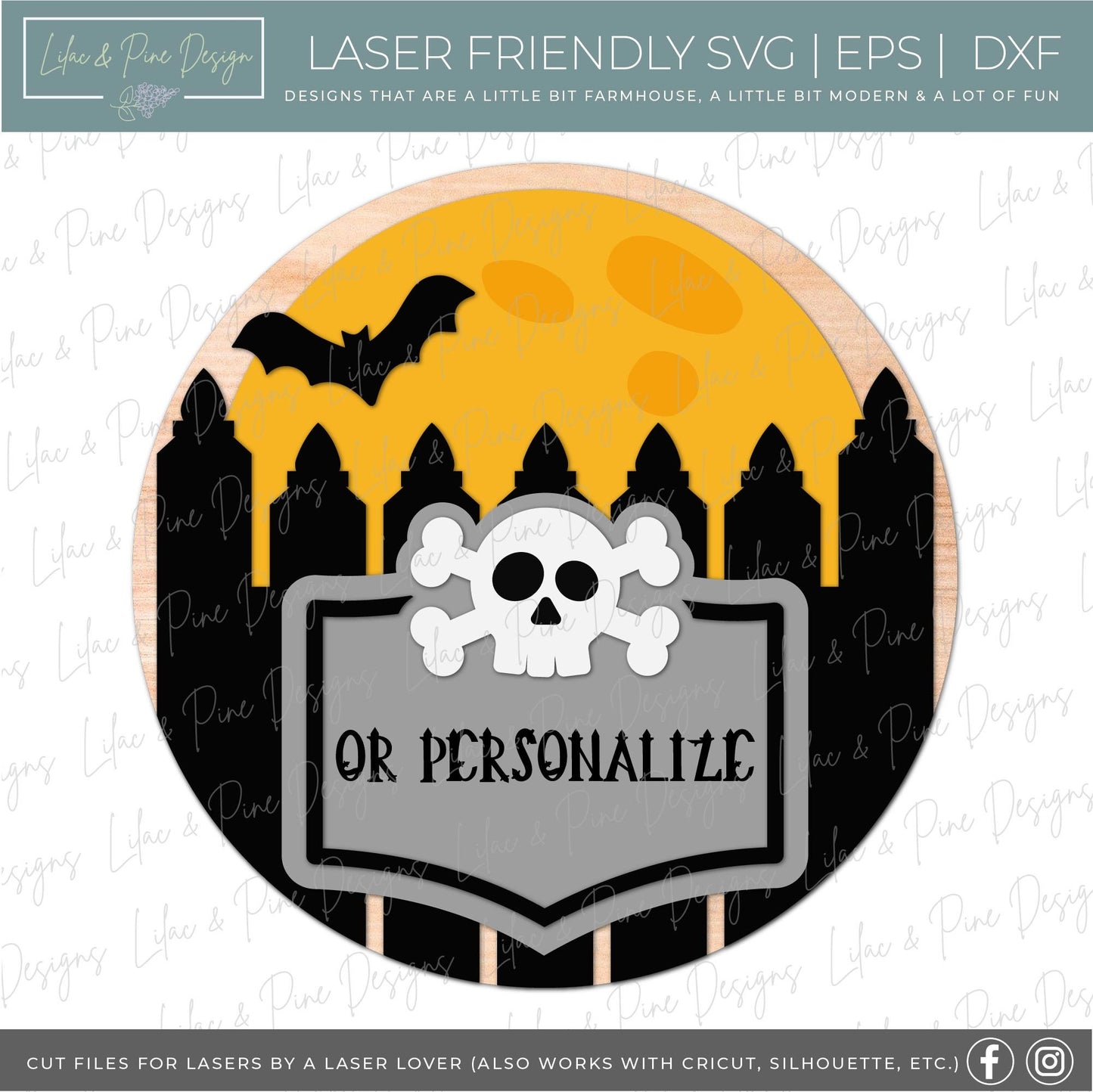 Halloween door hanger, Halloween Go Away SVG, Keep out SVG, Skull and crossbones beware sign, Halloween decor, Glowforge Svg, laser cut file