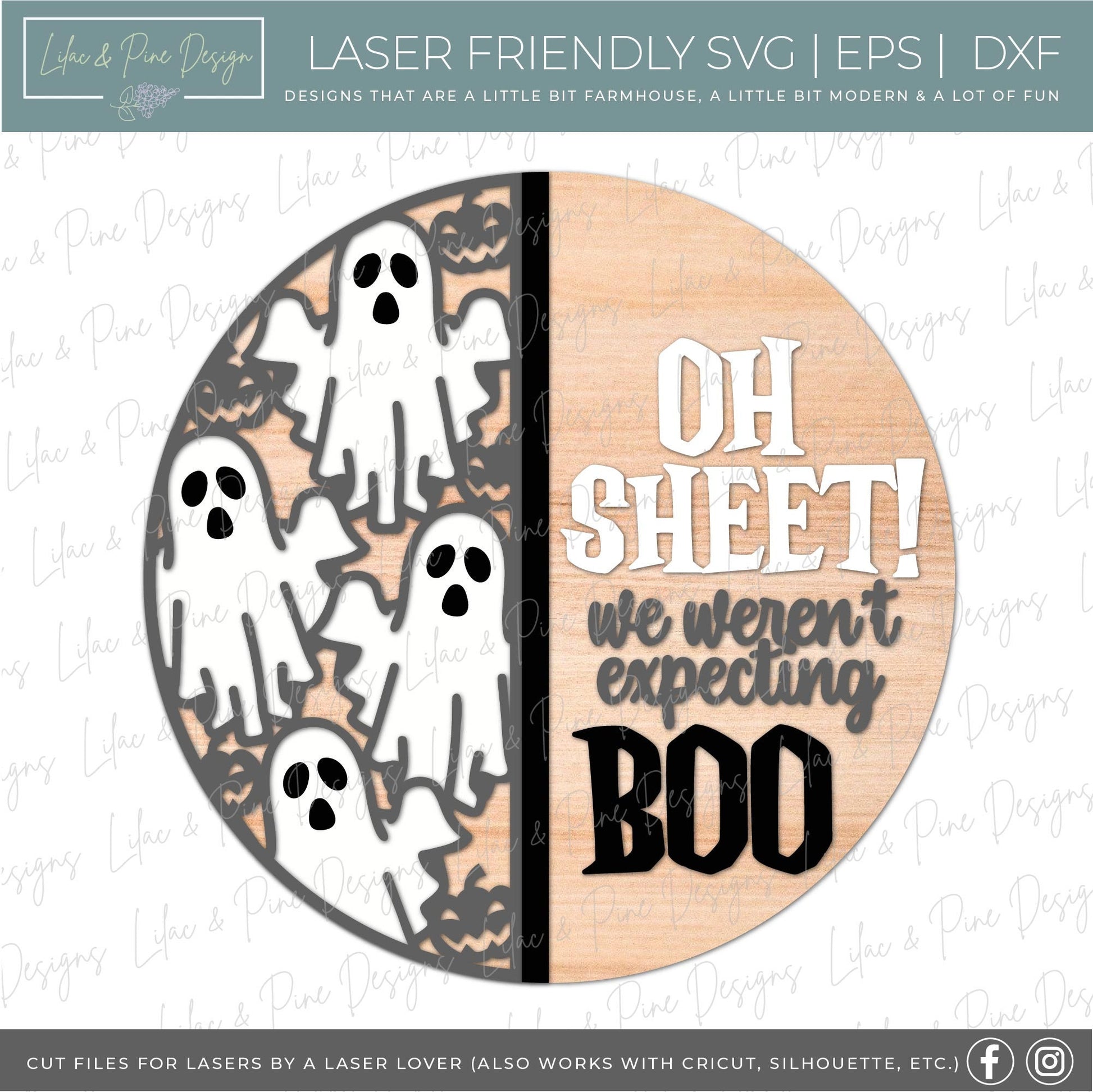 Halloween welcome bundle, Halloween door hanger SVG, ghost sign, magic owl SVG, bat sign, Frankenstein avg, Glowforge SVG, laser cut file