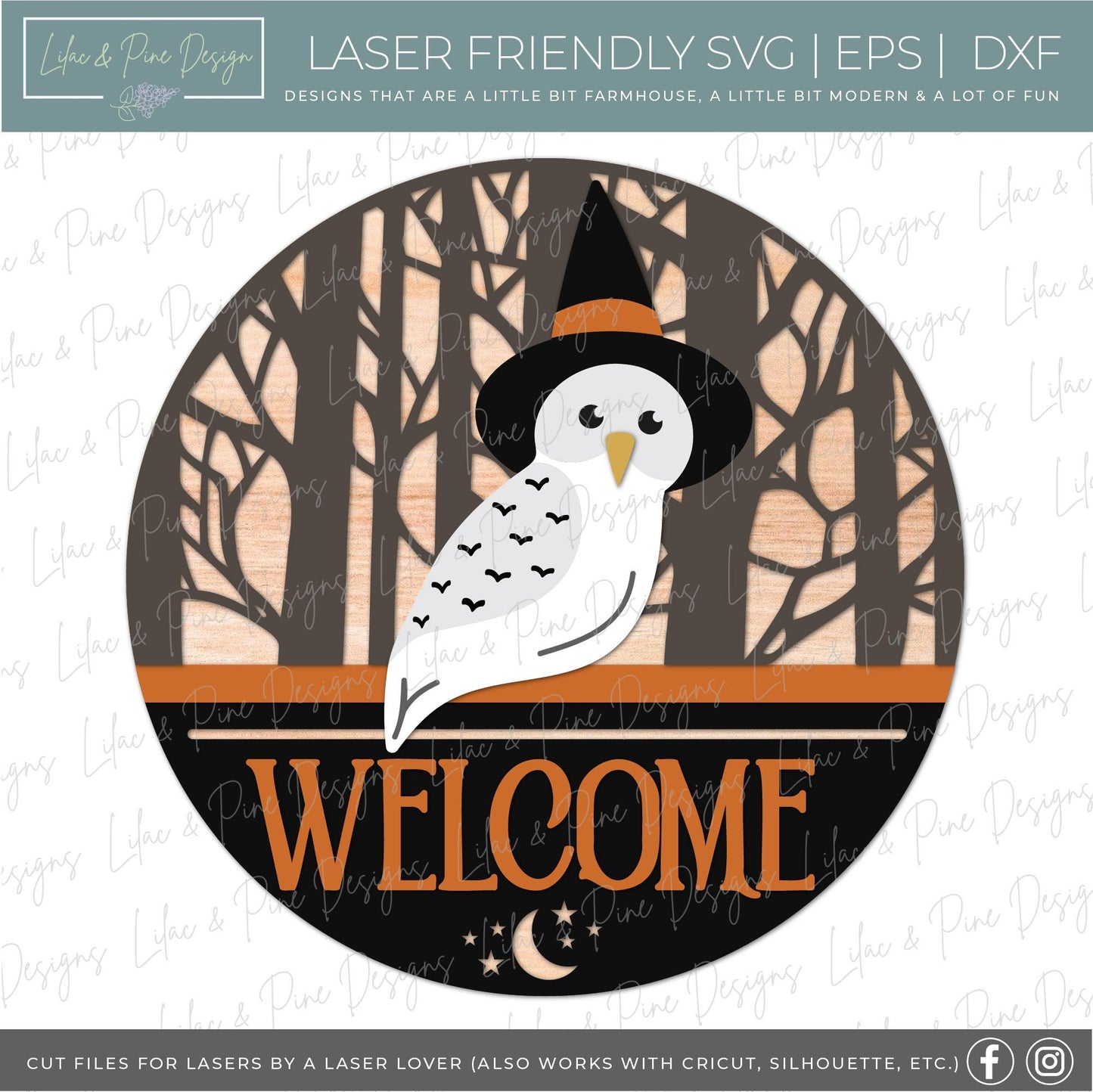 Halloween welcome bundle, Halloween door hanger SVG, ghost sign, magic owl SVG, bat sign, Frankenstein avg, Glowforge SVG, laser cut file