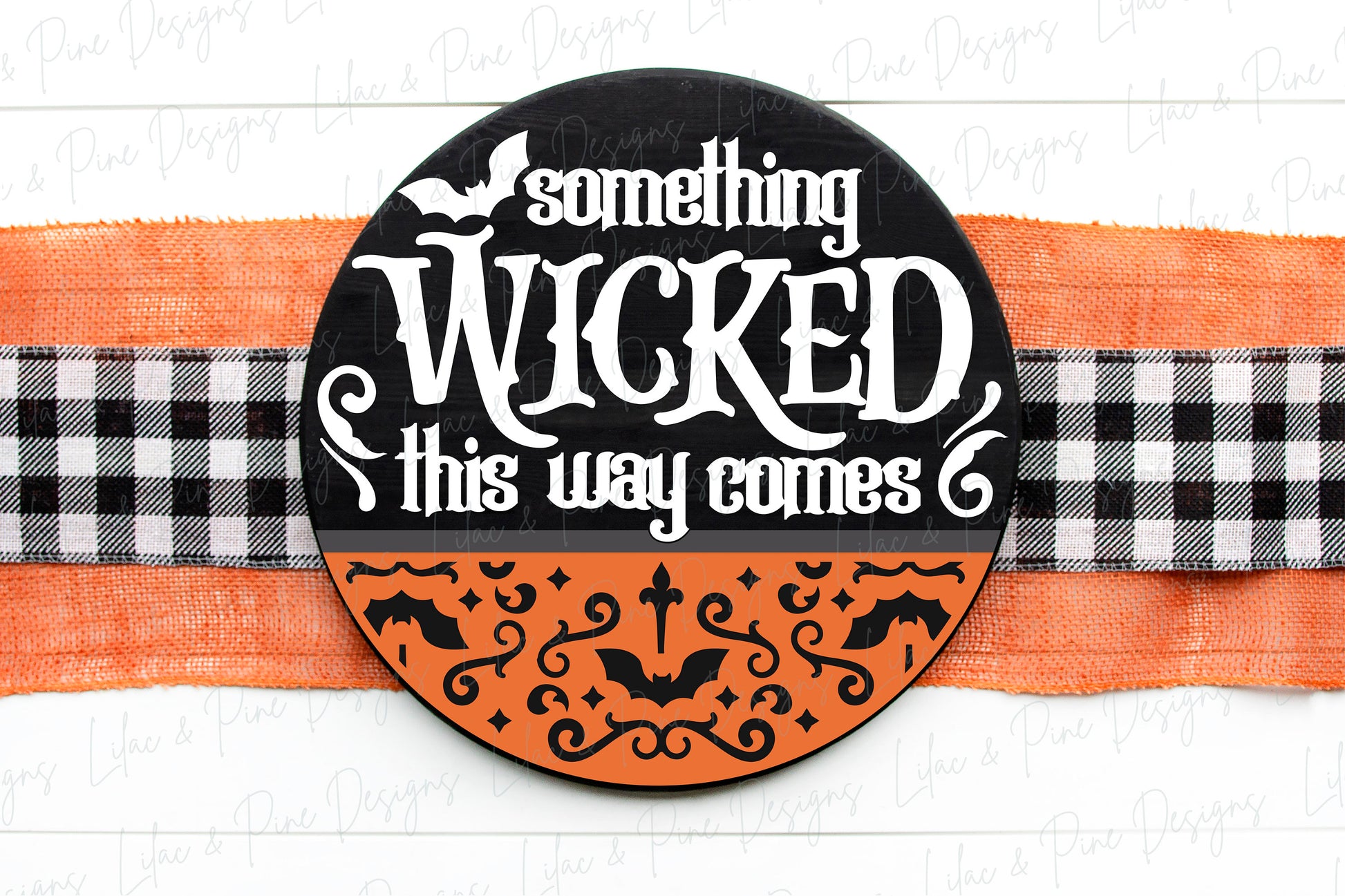 Something Wicked This Way Comes, spooky door hanger SVG, Halloween sign SVG, welcome sign, front door sign, Glowforge Svg, laser cut file