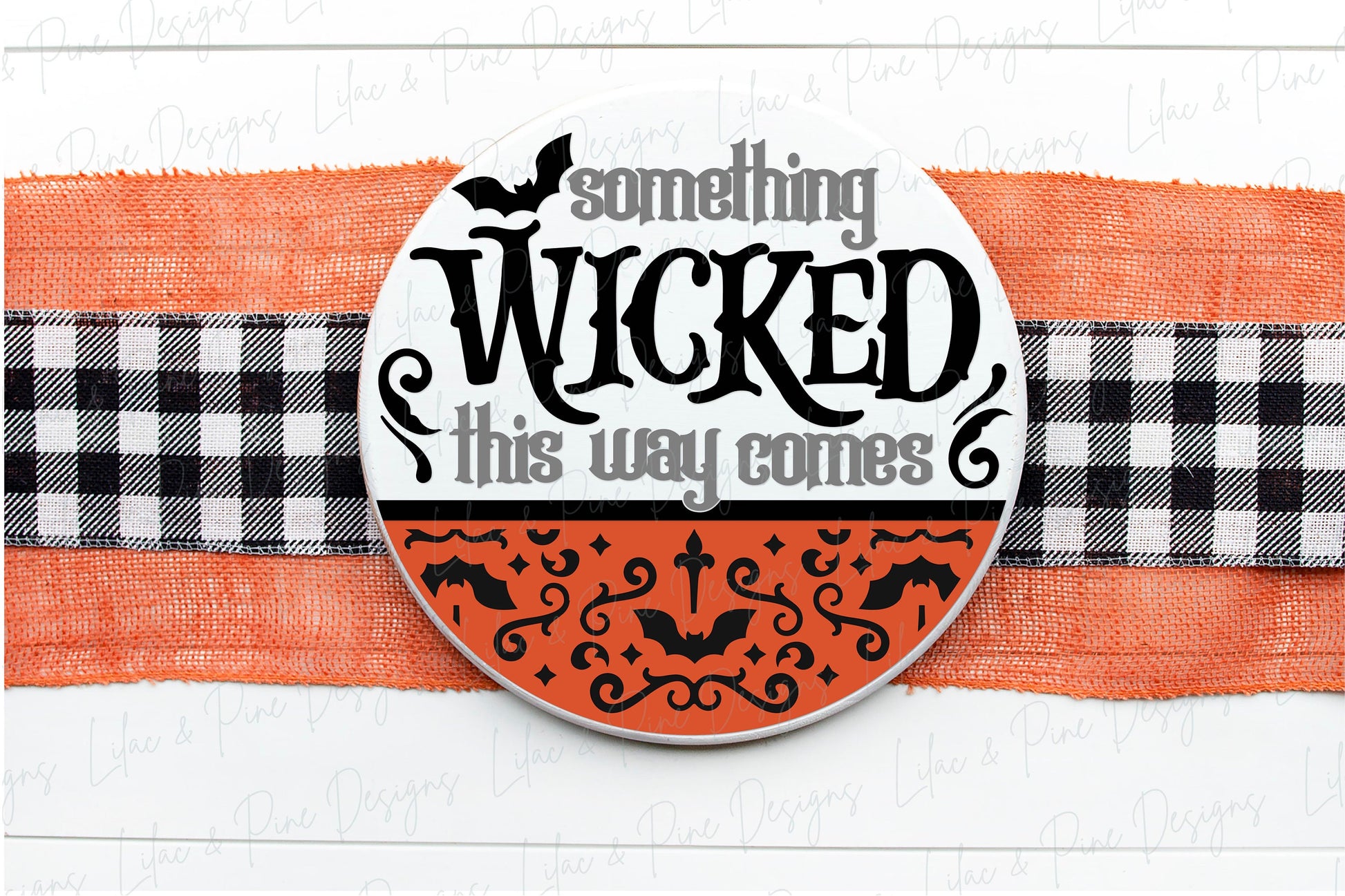 Something Wicked This Way Comes, spooky door hanger SVG, Halloween sign SVG, welcome sign, front door sign, Glowforge Svg, laser cut file
