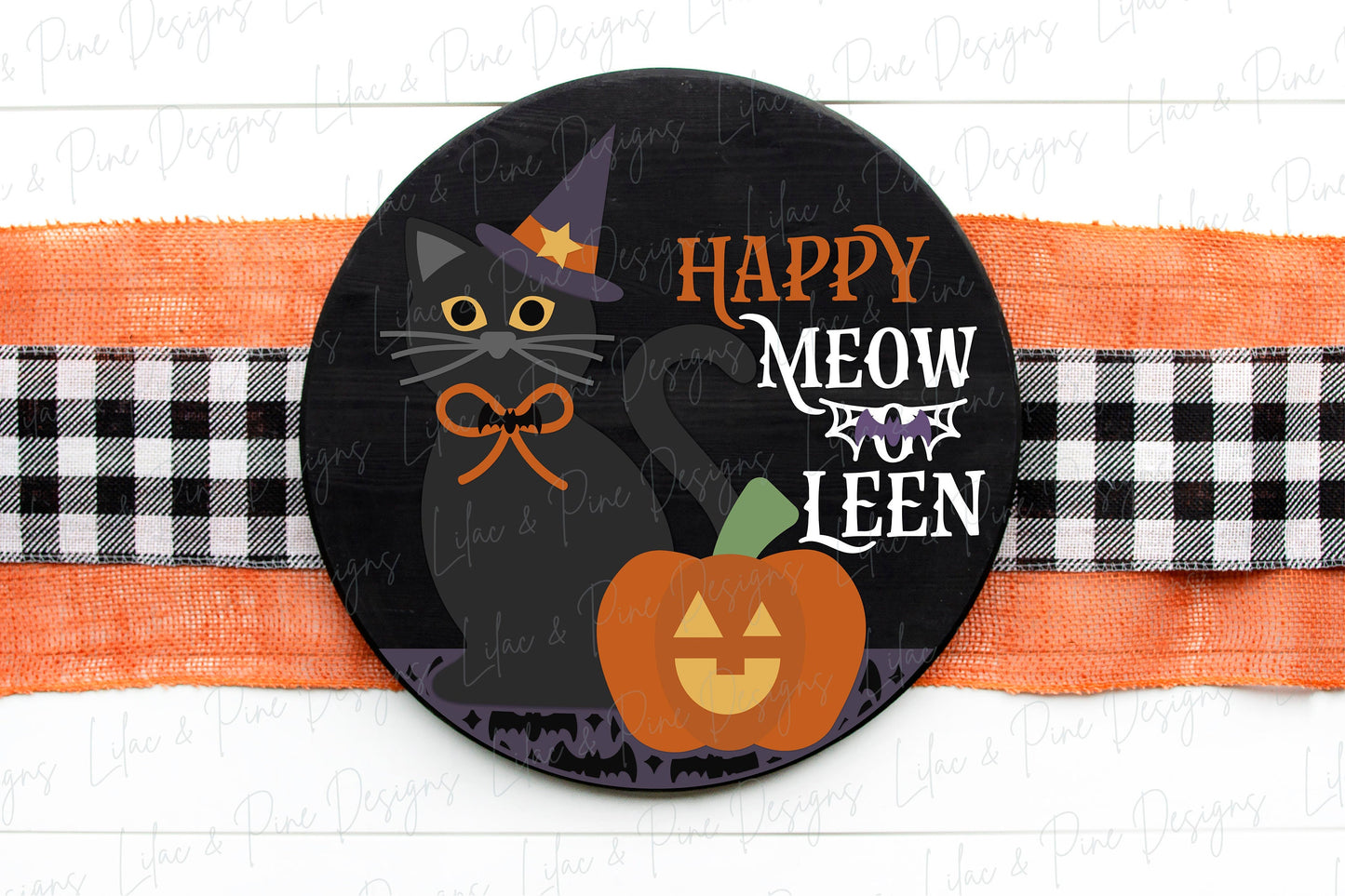 Halloween sign, black cat door hanger SVG, Happy Halloween welcome sign, Halloween decor, Cat lover sign, Glowforge Svg, laser cut file
