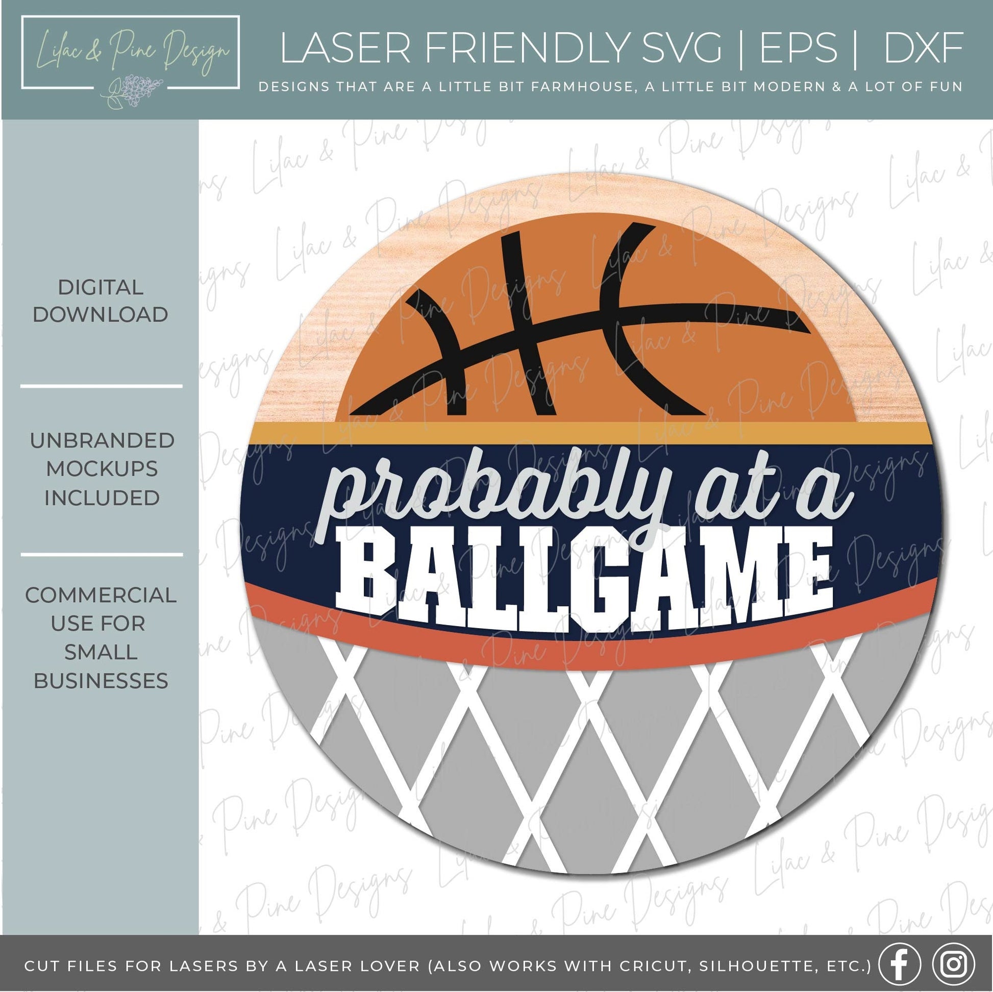 Basketball fan welcome sign SVG, Basketball door hanger SVG, probably at a ball game, round sport sign SVG, Glowforge Svg, laser cut file