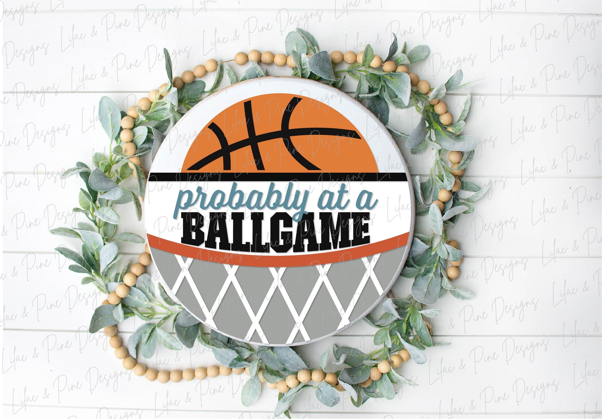 Basketball fan welcome sign SVG, Basketball door hanger SVG, probably at a ball game, round sport sign SVG, Glowforge Svg, laser cut file