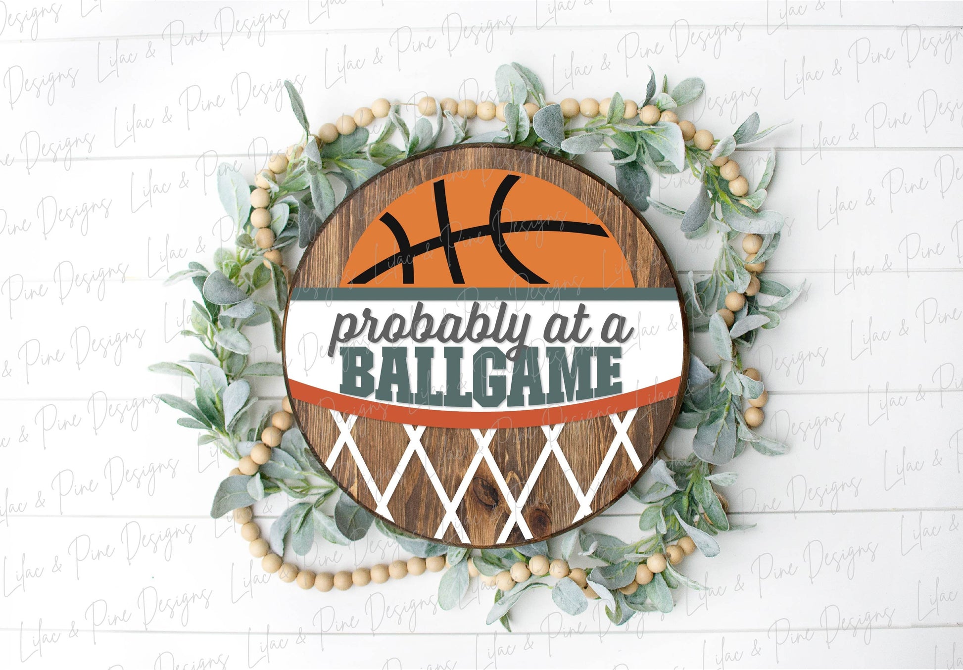 Basketball fan welcome sign SVG, Basketball door hanger SVG, probably at a ball game, round sport sign SVG, Glowforge Svg, laser cut file