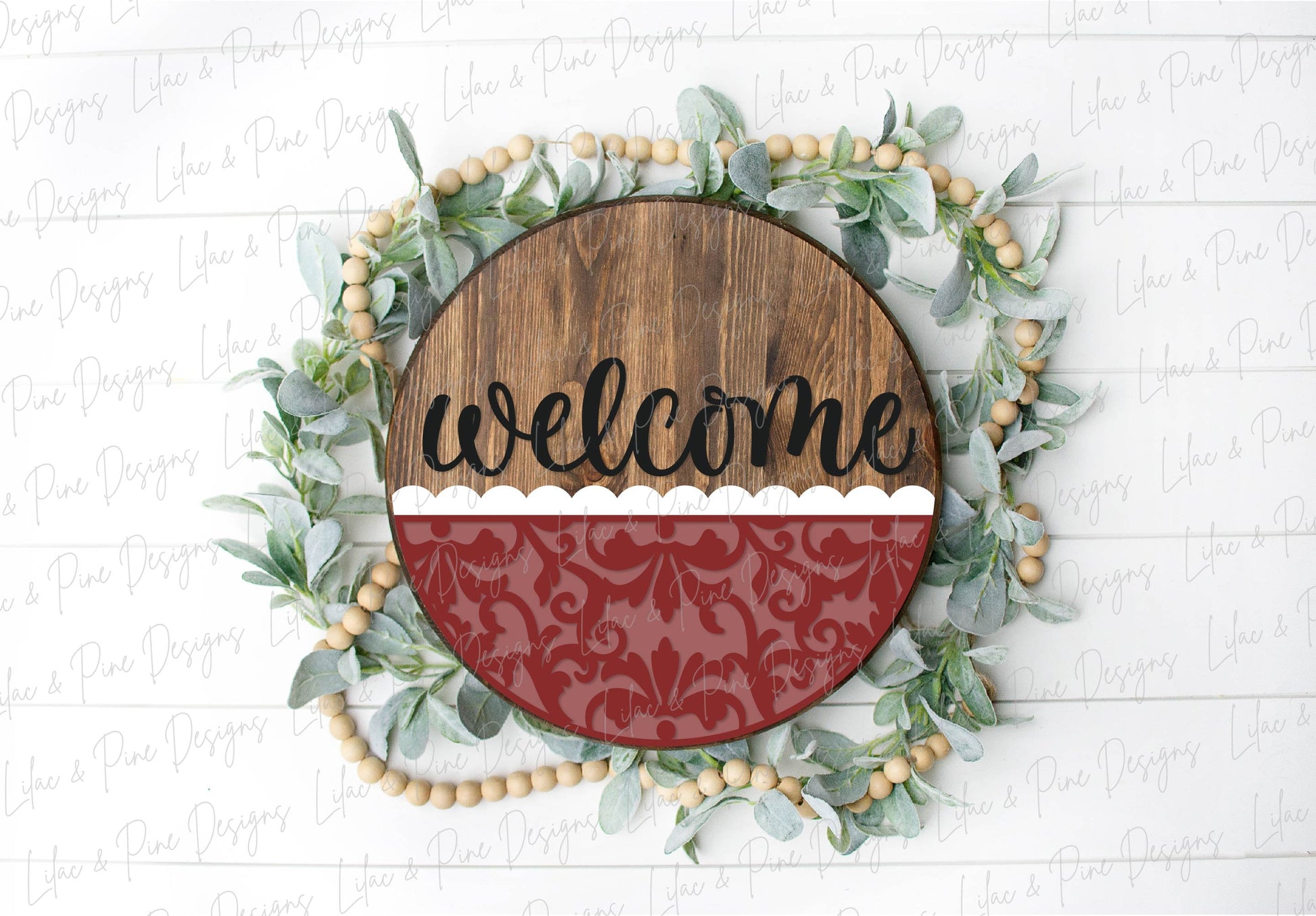 Elegant welcome sign SVG, Flourish door hanger SVG, everyday round welcome sign SVG, Glowforge Svg, laser cut file, digital download