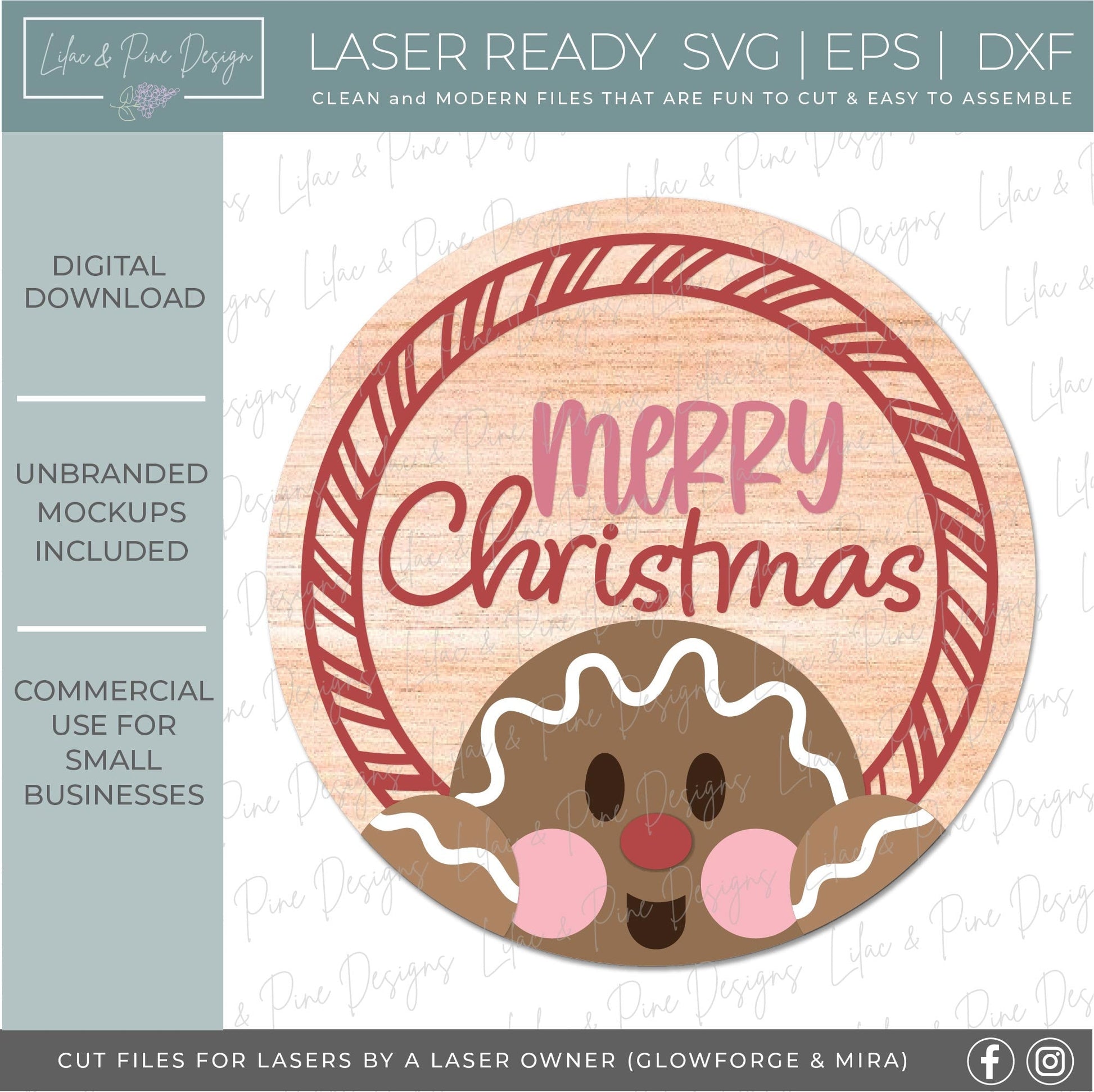 Christmas Door Hanger bundle, Holiday welcome signs, Gingerbread Christmas SVG, Joy wreath svg, Ski lodge SVG, Glowforge Svg, laser cut file
