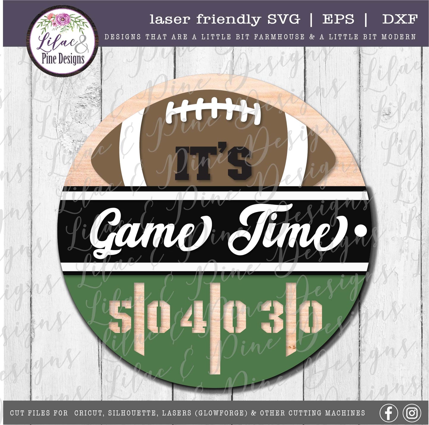 Game Time Football SVG, Welcome SVG, fall door decor svg, football SVG, fall svg, football game svg, porch sign, Glowforge, laser cut file