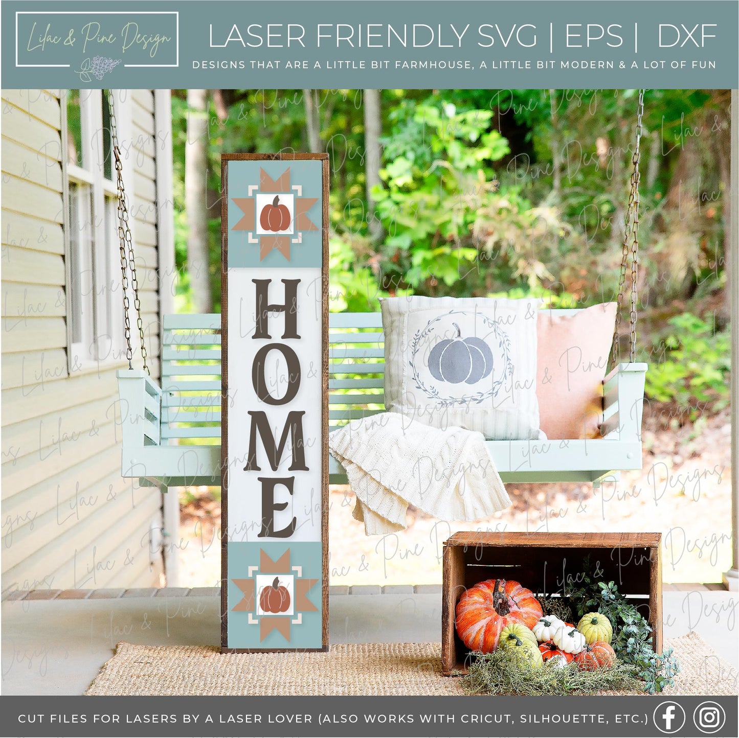 Fall Porch Leaner Bundle - Volume 3, laser cut file, Glowforge SVG