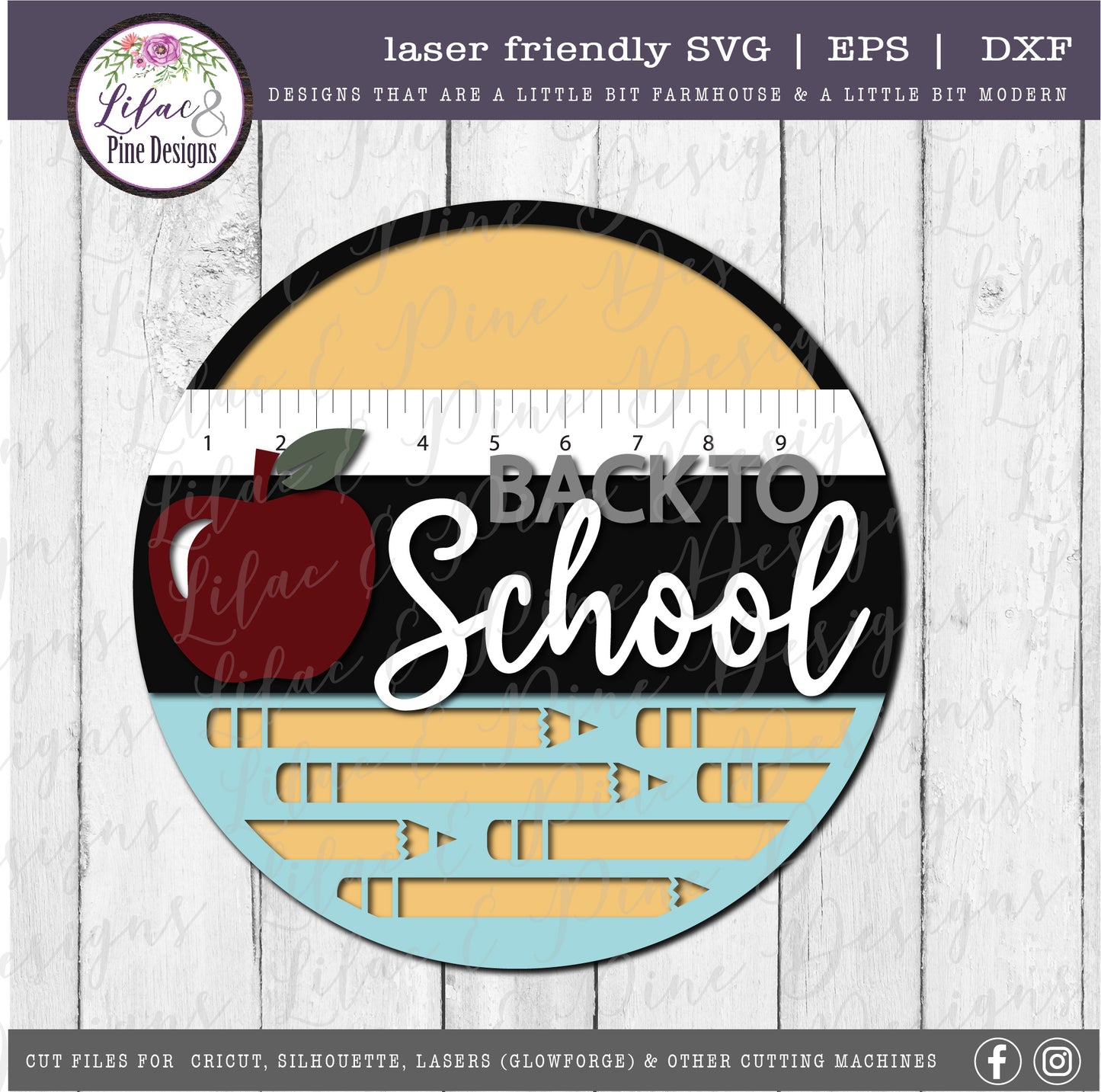 Back to School round SVG, School welcome SVG, fall decor SVG, classroom decor, laser cut file, Glowforge SVG