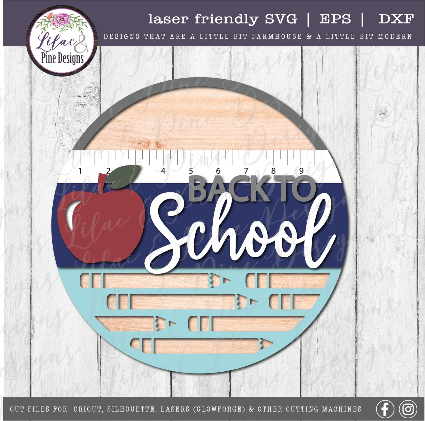 Back to School round SVG, School welcome SVG, fall decor SVG, classroom decor, laser cut file, Glowforge SVG
