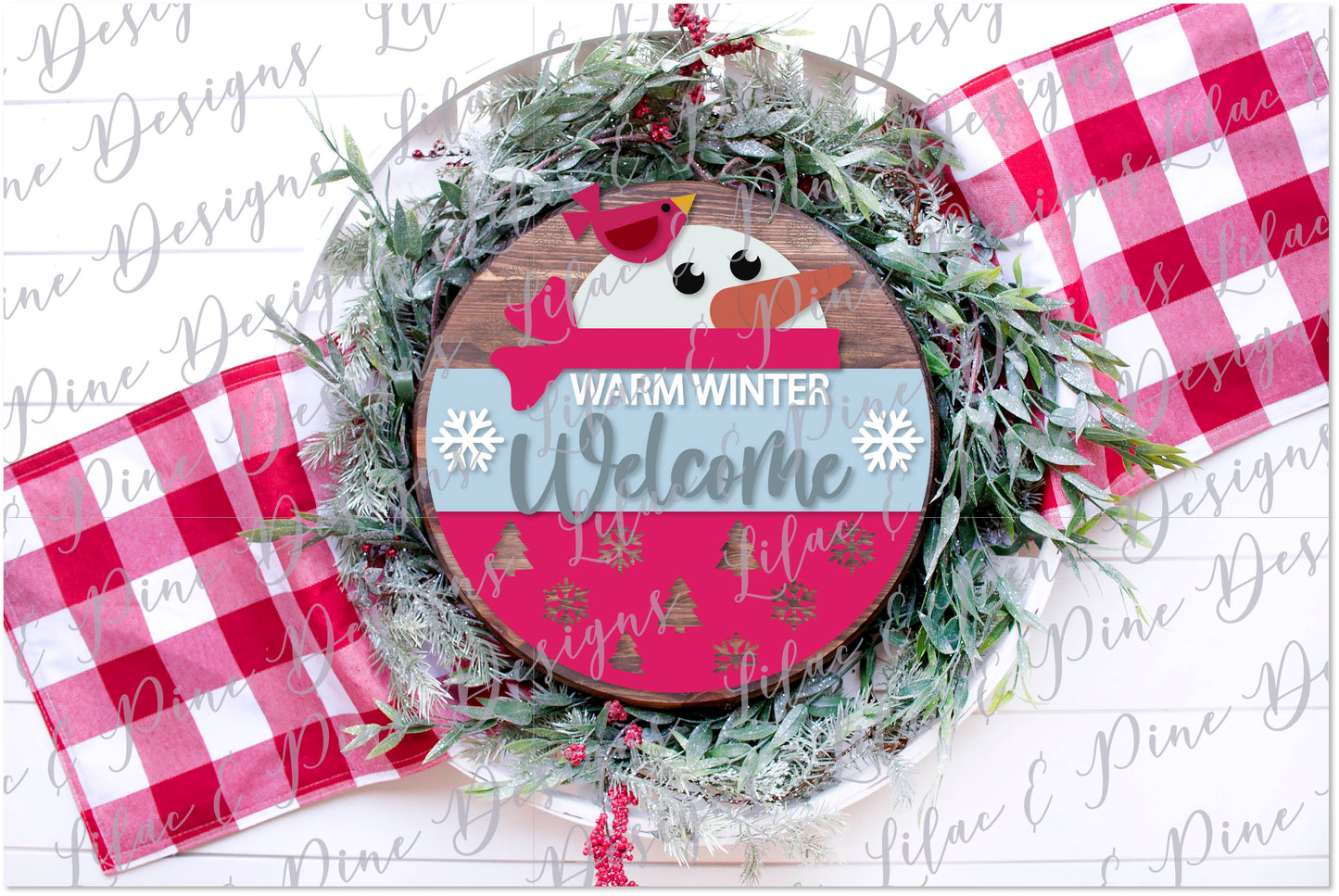 Warm Winter Welcome sign SVG, Snowman Welcome SVG, Winter decor SVG, Snowman porch sign SVG, Winter round sign, laser cut file, Glowforge SVG