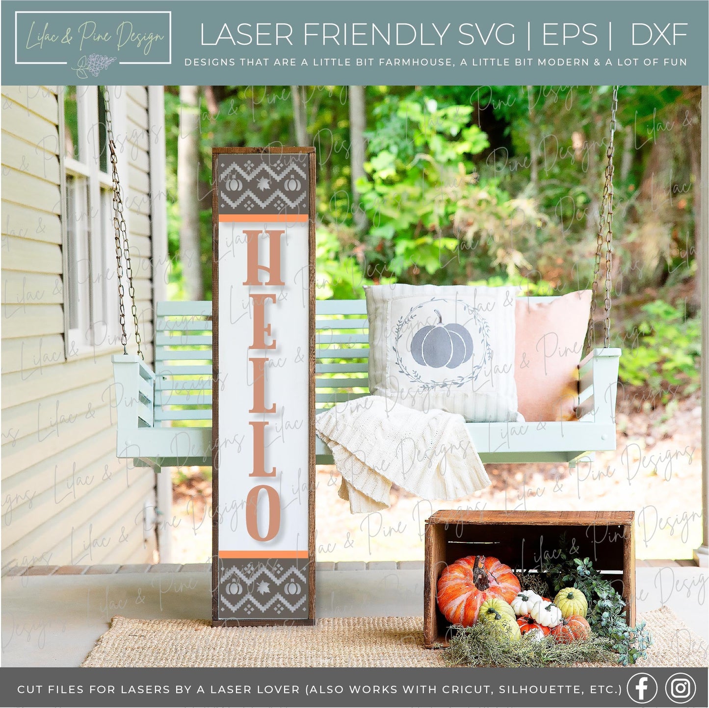 Fall Porch Leaner Bundle - Volume 3, laser cut file, Glowforge SVG