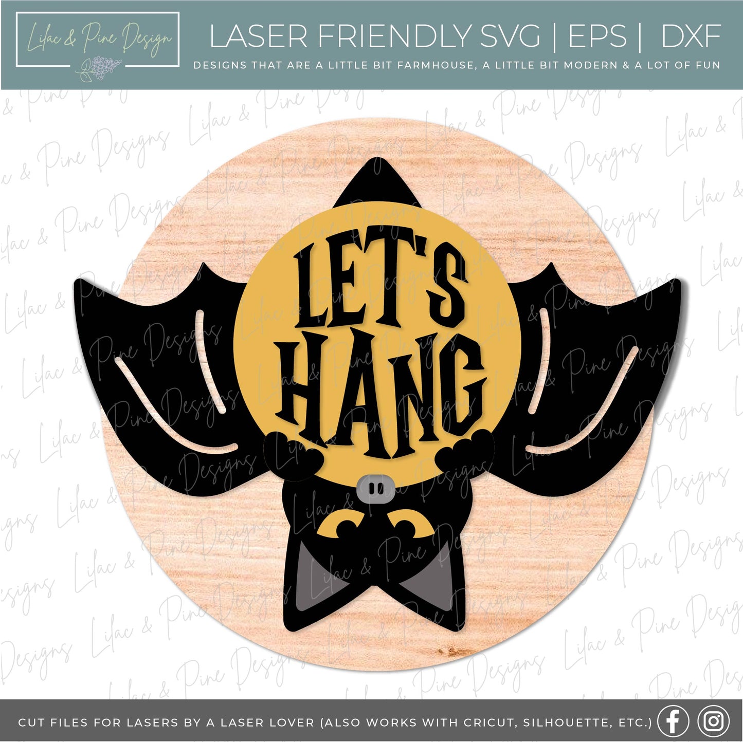 Halloween Bundle - volume 4- laser cut files - glowforge SVGs - round door hangers