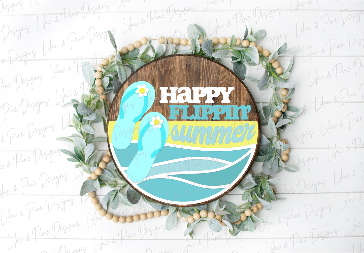 Snarky summer welcome sign, flip flop SVG, summer door hanger, funny summer round sign, Glowforge SVG, laser cut file