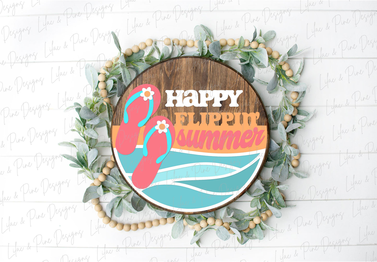 Snarky summer welcome sign, flip flop SVG, summer door hanger, funny summer round sign, Glowforge SVG, laser cut file