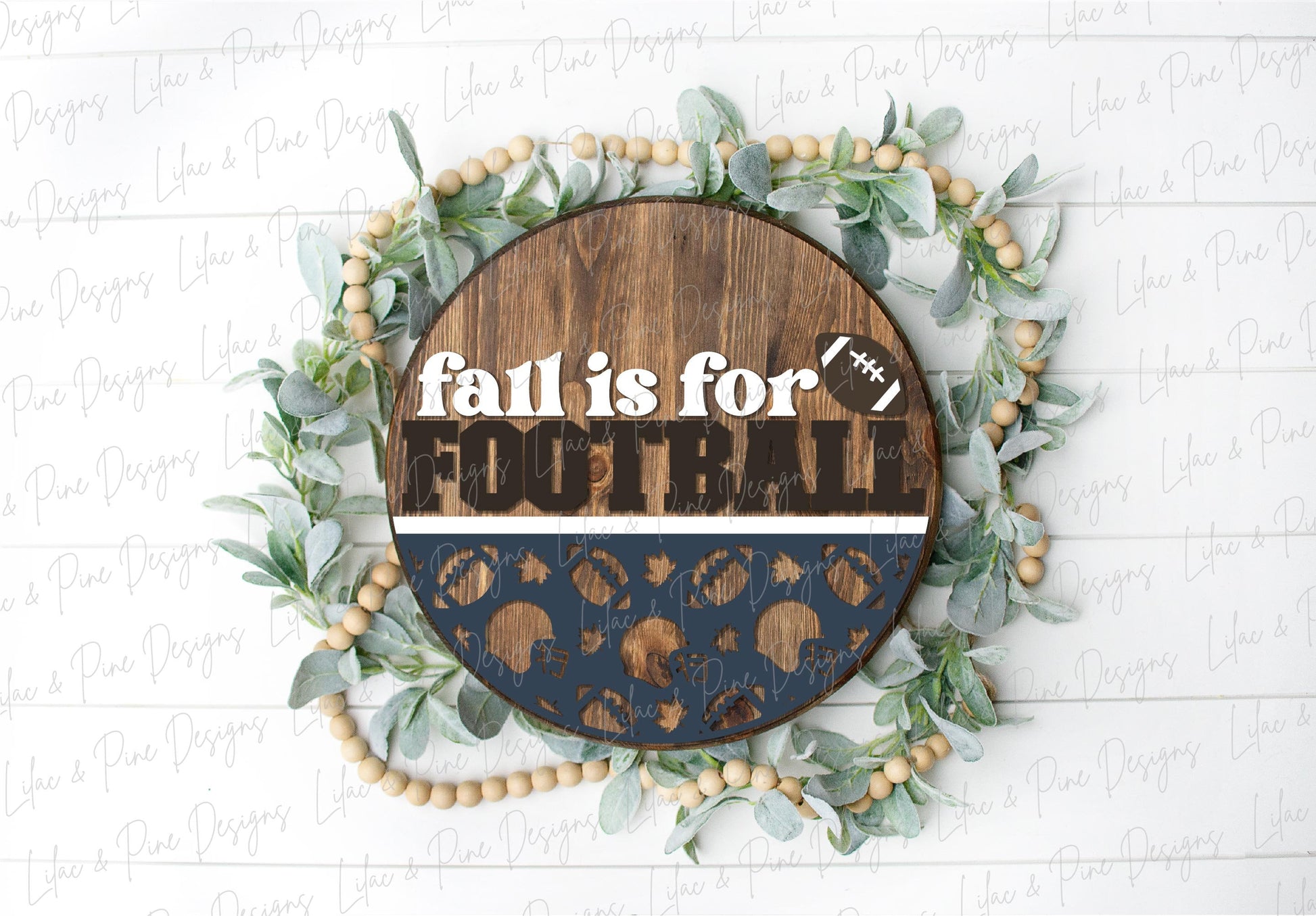 Fall is for football SVG, Football welcome sign SVG, fall door hanger, football porch sign SVG, football gift, Glowforge svg, laser cut file