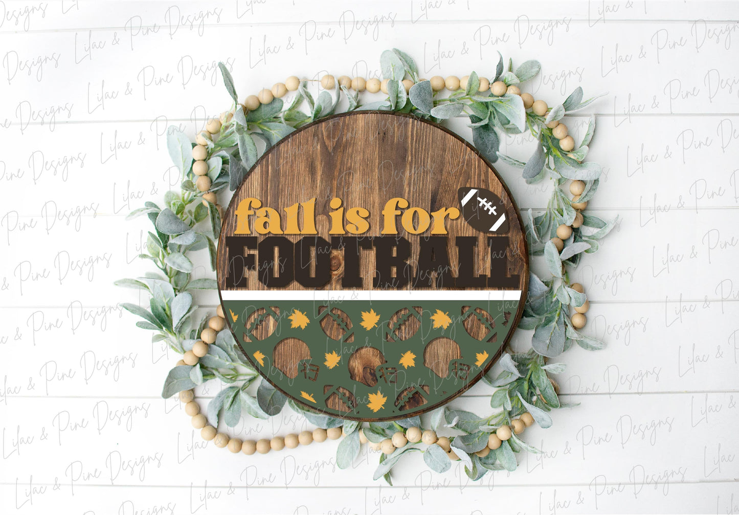 Fall is for football SVG, Football welcome sign SVG, fall door hanger, football porch sign SVG, football gift, Glowforge svg, laser cut file