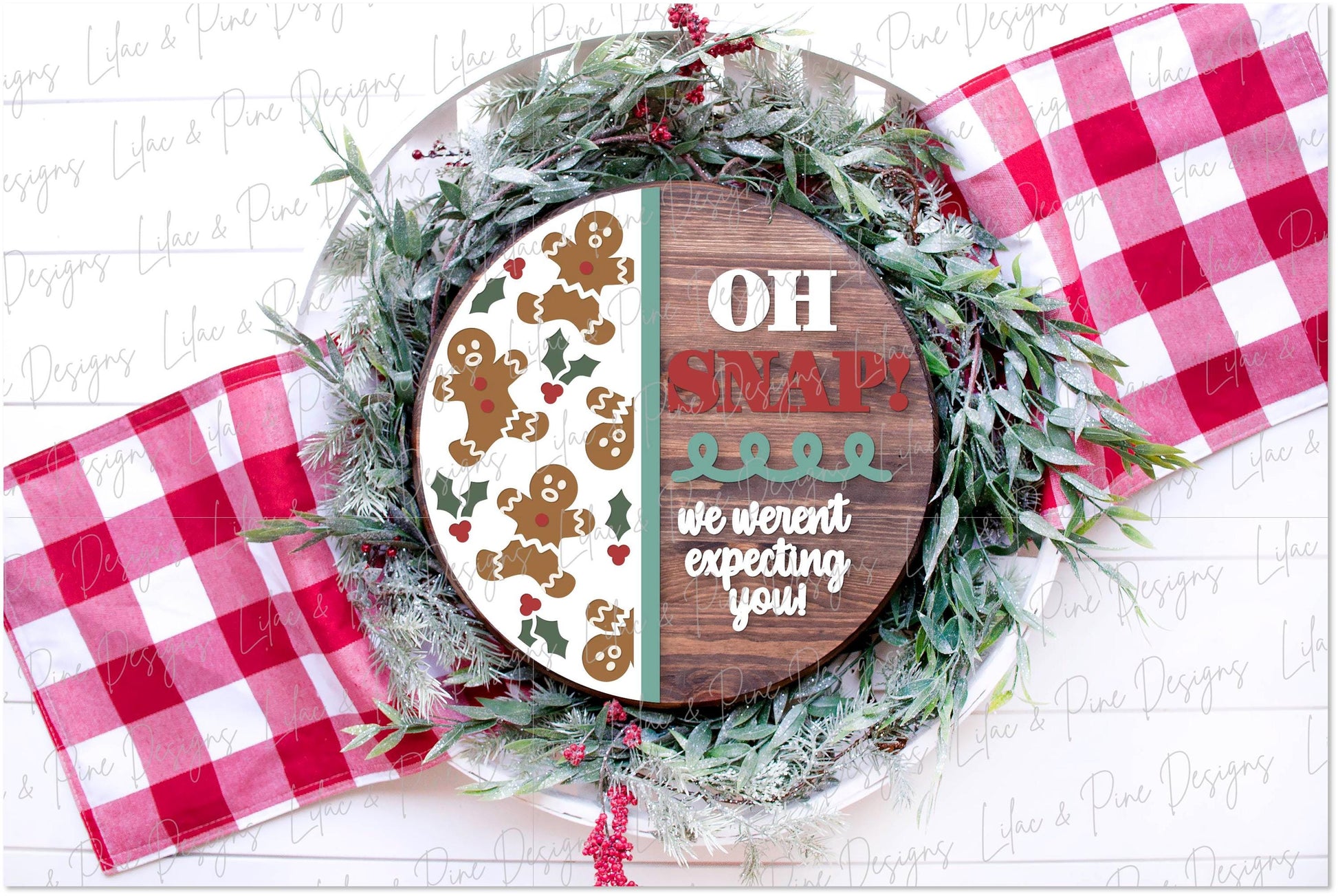 Christmas sign SVG, Oh Snap door hanger SVG, Gingerbread welcome sign, Holiday decor, funny Christmas sign, Glowforge Svg, laser cut file