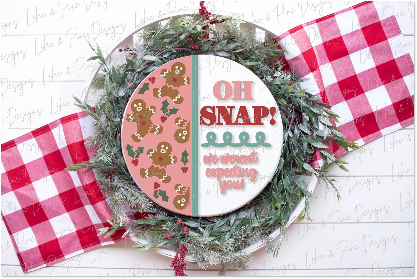 Christmas sign SVG, Oh Snap door hanger SVG, Gingerbread welcome sign, Holiday decor, funny Christmas sign, Glowforge Svg, laser cut file