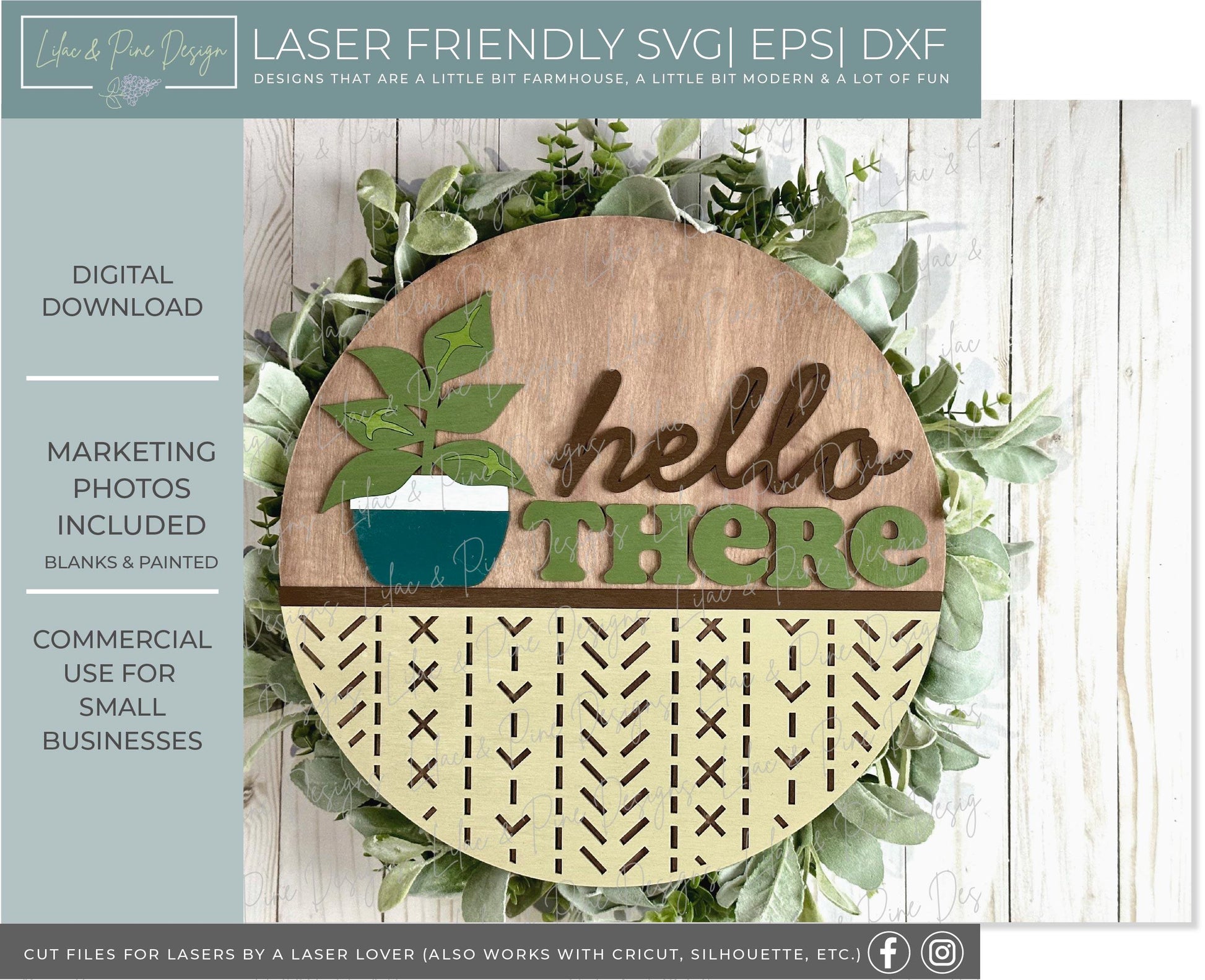 Snarky welcome door hanger SVG, funny round sign, boho welcome sign svg, everyday svg, plant lover porch sign, Glowforge Svg, laser cut file