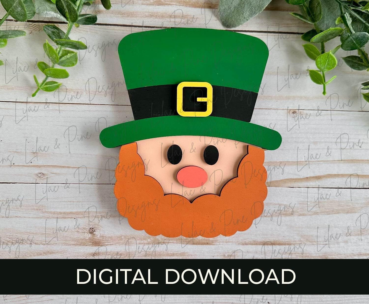 Leprechaun SVG, St Patricks Day decor SVG, St Paddys Day chunky shelf sitter, St Pattys Day shelf decor, Glowforge Svg, laser cut file