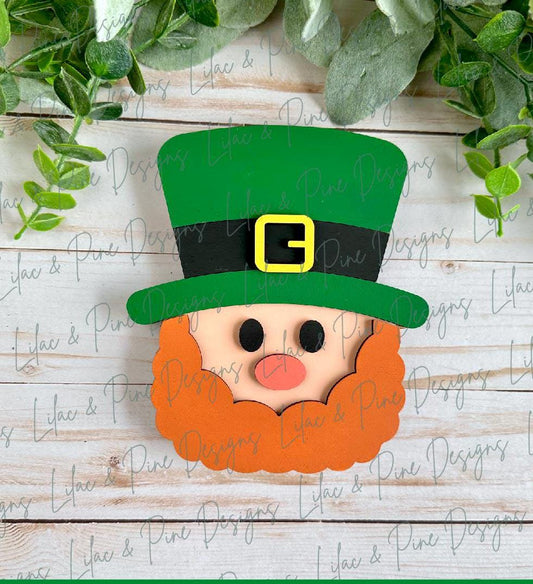 Leprechaun SVG, St Patricks Day decor SVG, St Paddys Day chunky shelf sitter, St Pattys Day shelf decor, Glowforge Svg, laser cut file