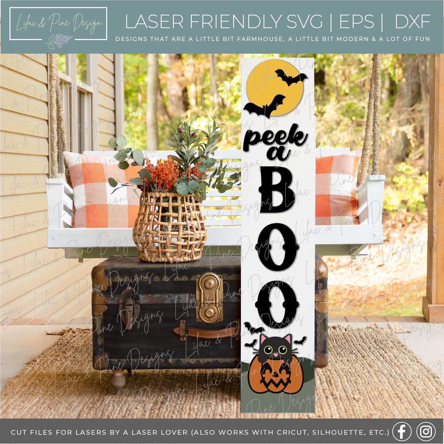 Halloween Vertical Porch Sign Bundle - volume 3, 16 FILES - Porch Leaner Bundle SVG, laser SVG, Glowforge SVG