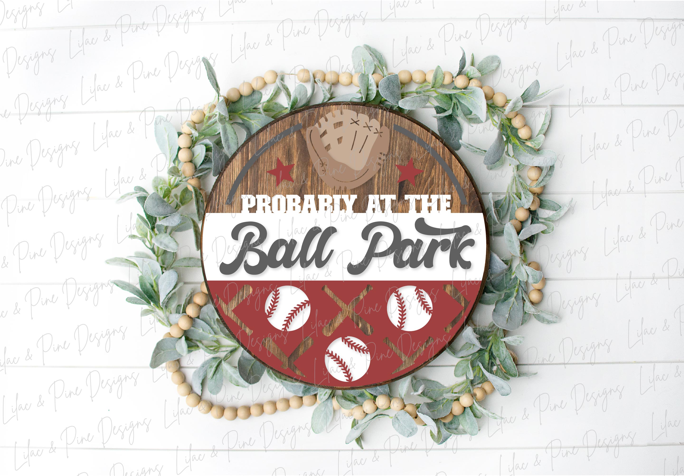 At the Ball Park sign SVG, Baseball welcome sign, Ball park Door hange ...