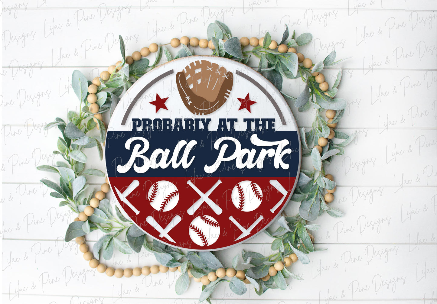 At the Ball Park sign SVG, Baseball welcome sign, Ball park Door hanger SVG, baseball wall art